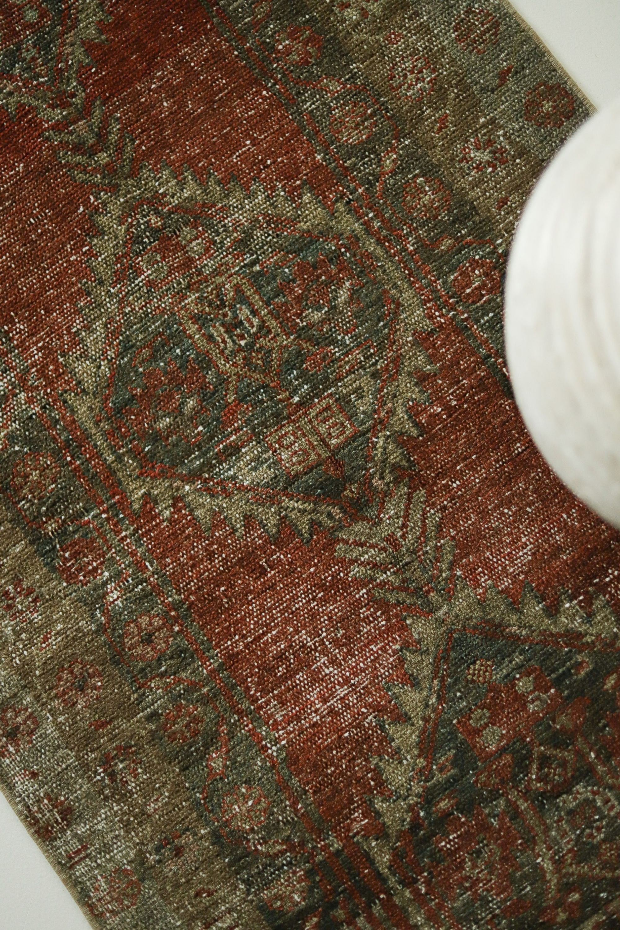 District Loom 1920s Antique Persian Heriz Karaja Runner Rug 2'7" x 10'3"