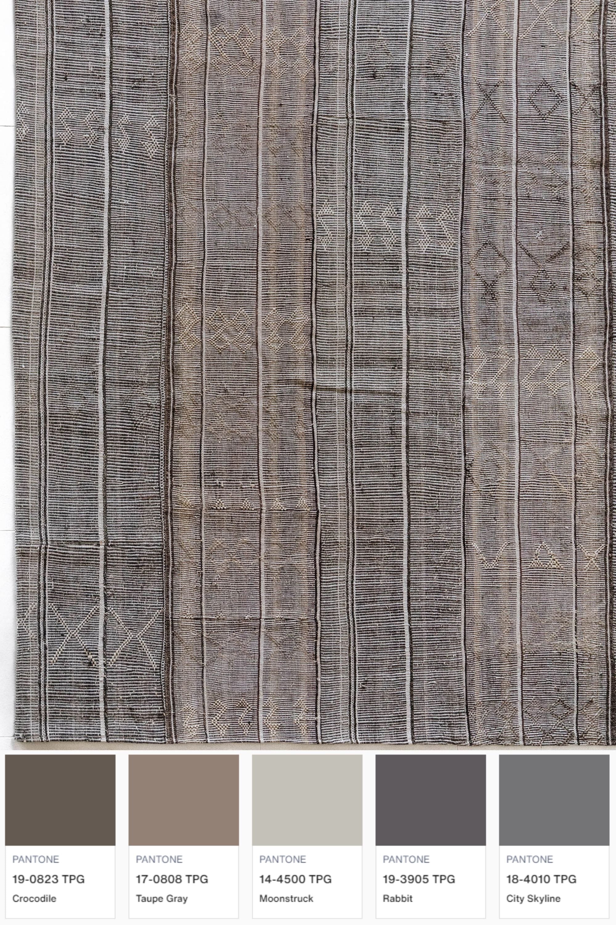 District Loom 1960s Vintage Turkish Kilim Area Rug 9'2" x 11'10"