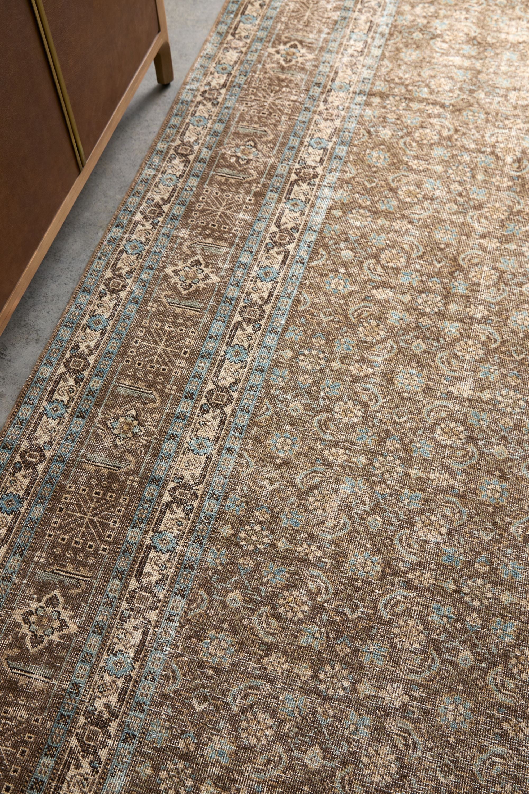 District Loom 1930s Vintage Persian Malayer Area Rug 7'10" x 14'9"