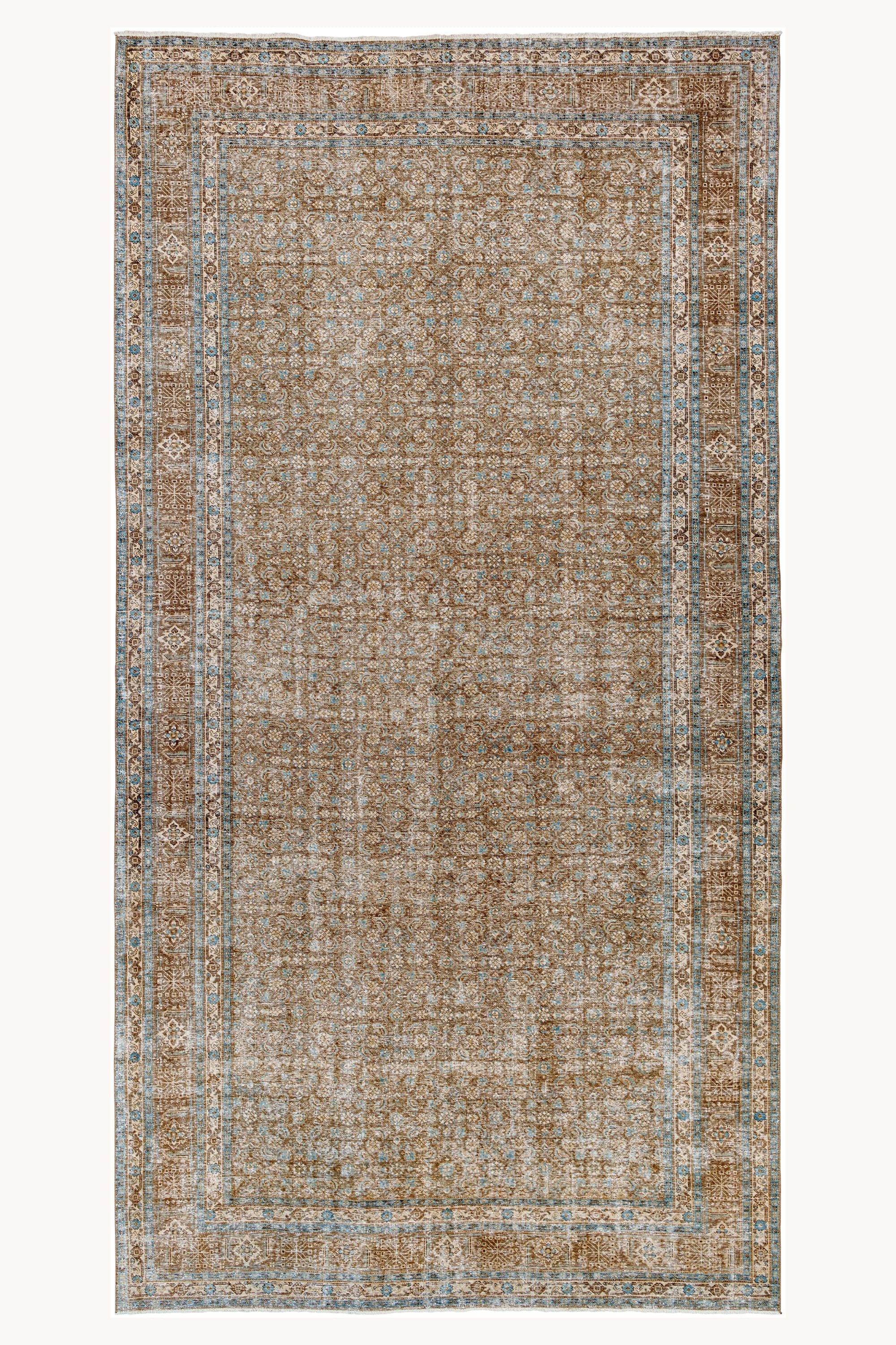 District Loom 1930s Vintage Persian Malayer Area Rug 7'10" x 14'9"