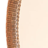 Large Vintage Oval Wicker Mirror