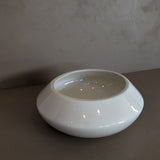 Large Vintage Creamy White Angled Vase
