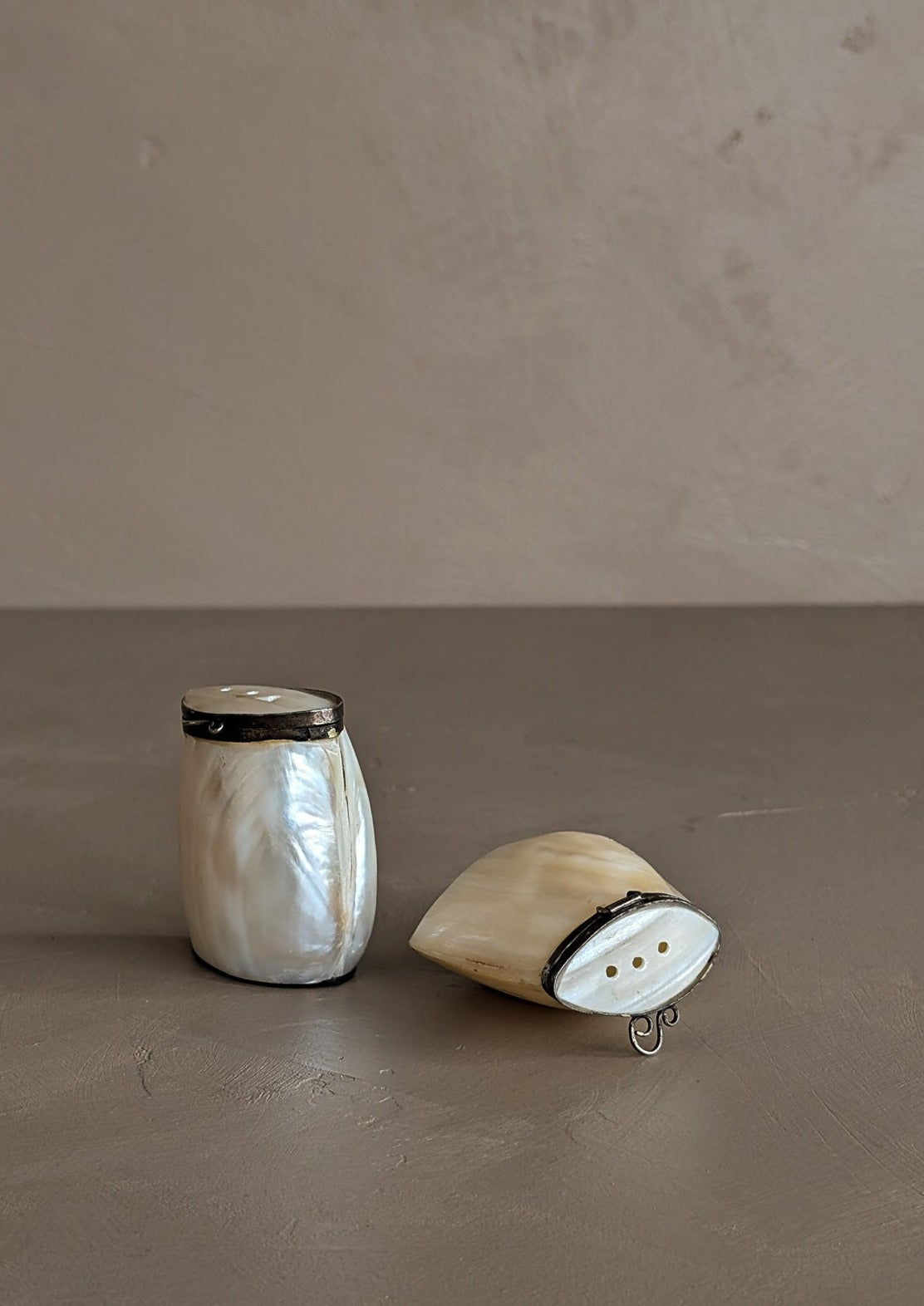 Vintage Mother of Pearl Salt and Pepper Shakers