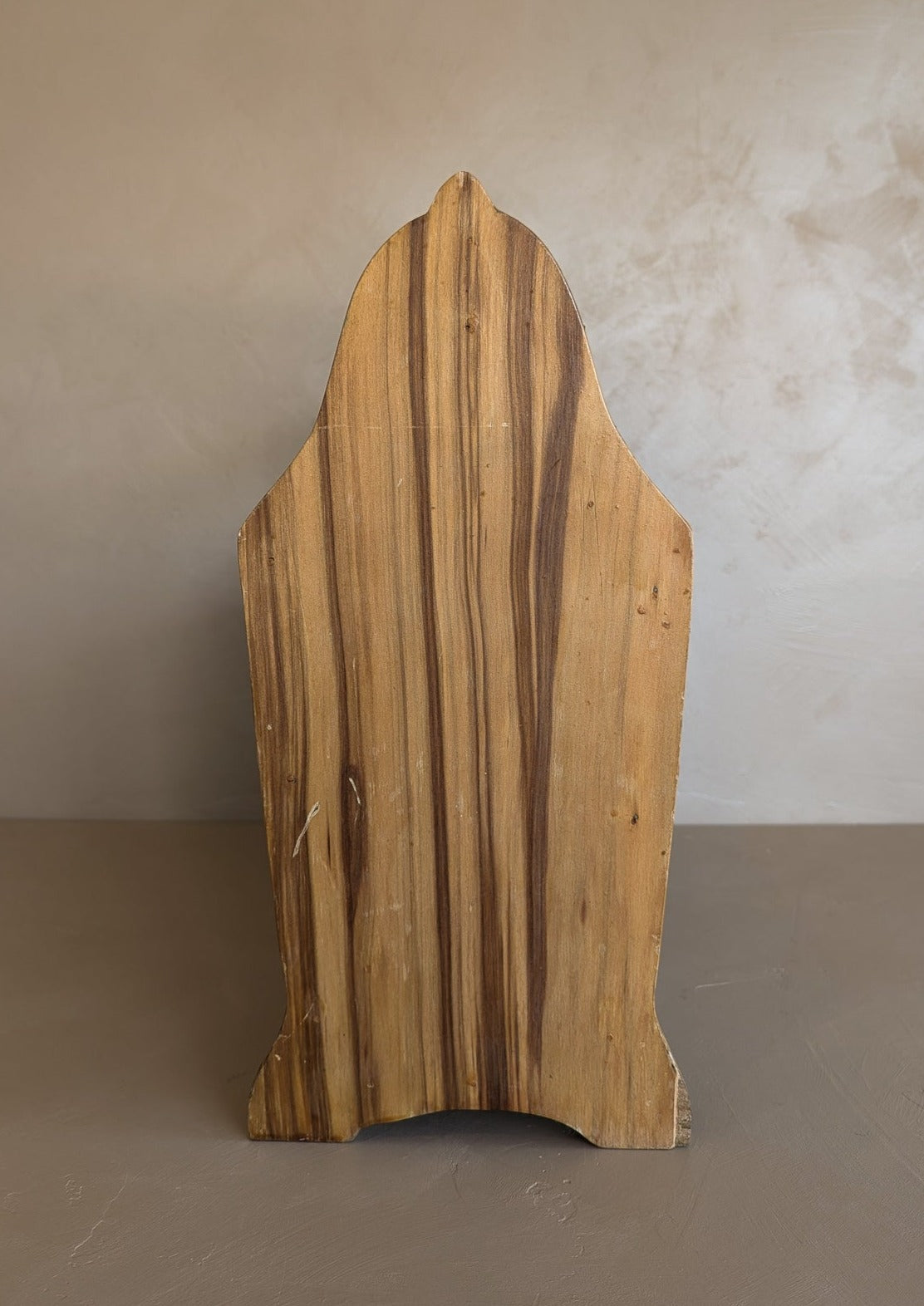 Vintage Handmade Wooden Magazine Rack with Scallop Detailing