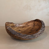Hand-turned Live Edge Black Oak Wooden Bowl #2