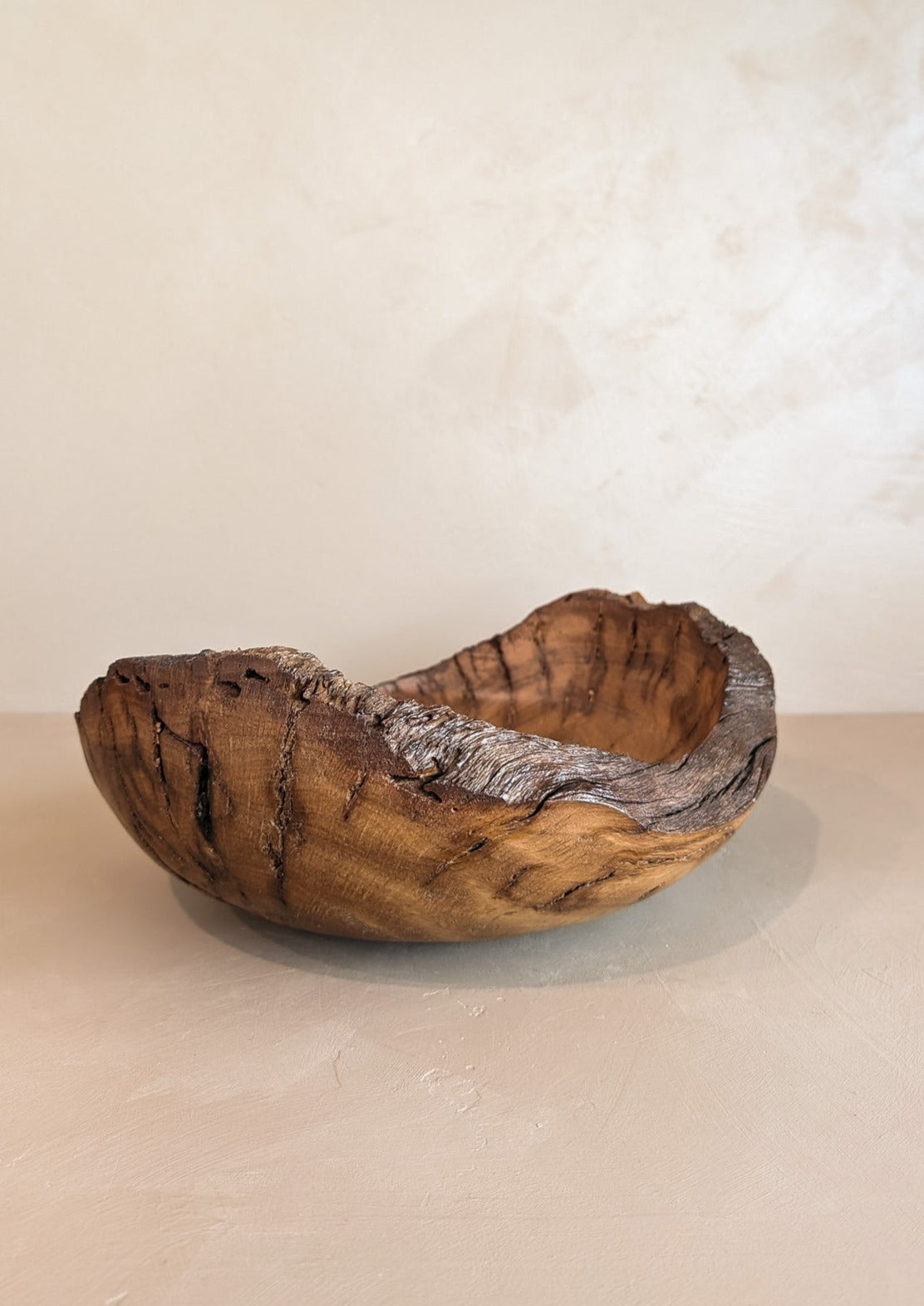 Hand-turned Live Edge Black Oak Wooden Bowl #2
