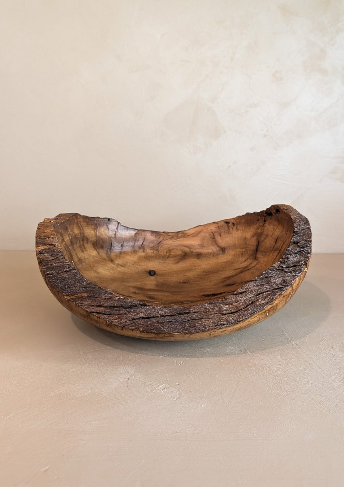 Hand-turned Live Edge Black Oak Wooden Bowl #2