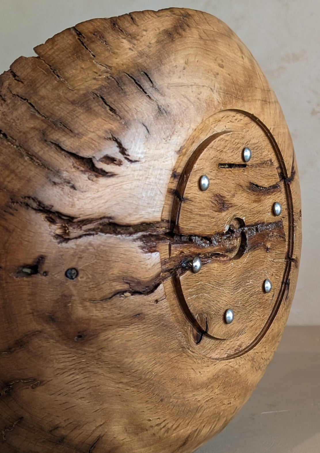 Hand-turned Live Edge Black Oak Wooden Bowl #2