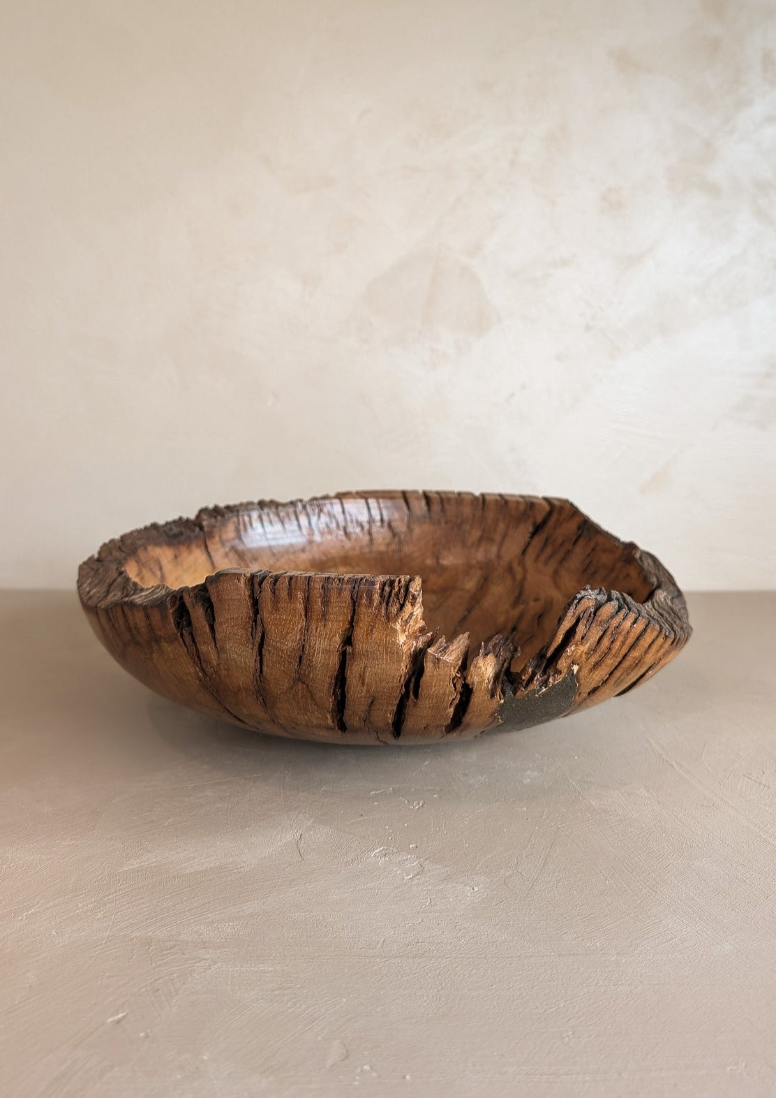 Hand-turned Live Edge Black Oak Wooden Bowl #1