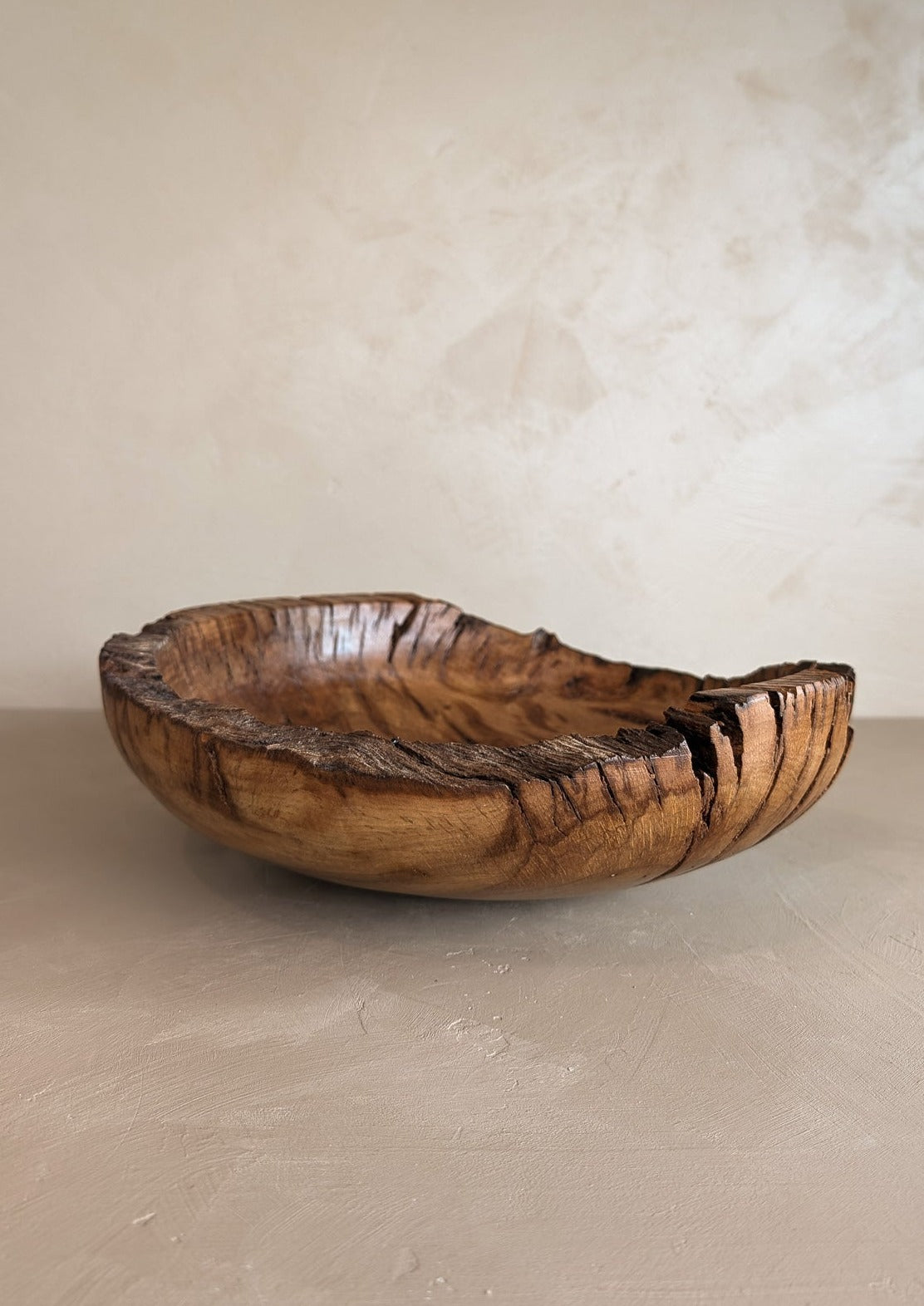 Hand-turned Live Edge Black Oak Wooden Bowl #1