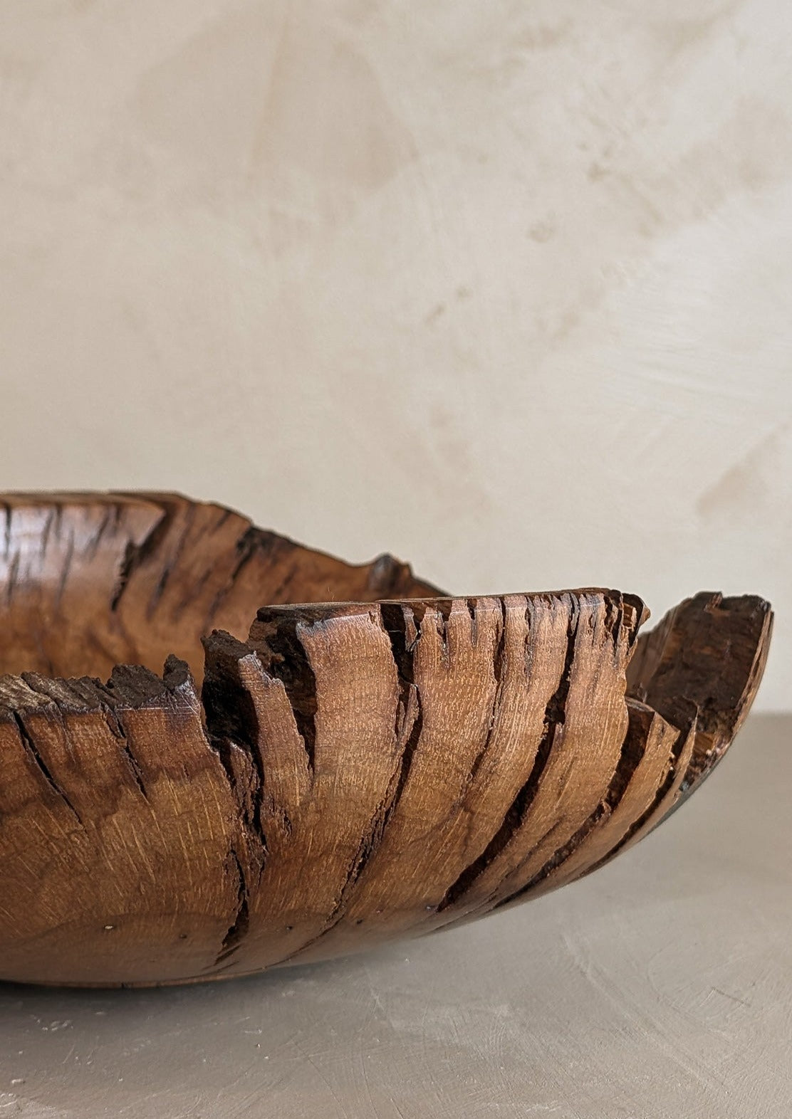 Hand-turned Live Edge Black Oak Wooden Bowl #1