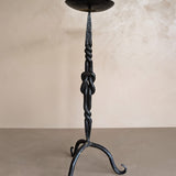 Vintage Knotted and Twisted Brutalist Metal Candleholder