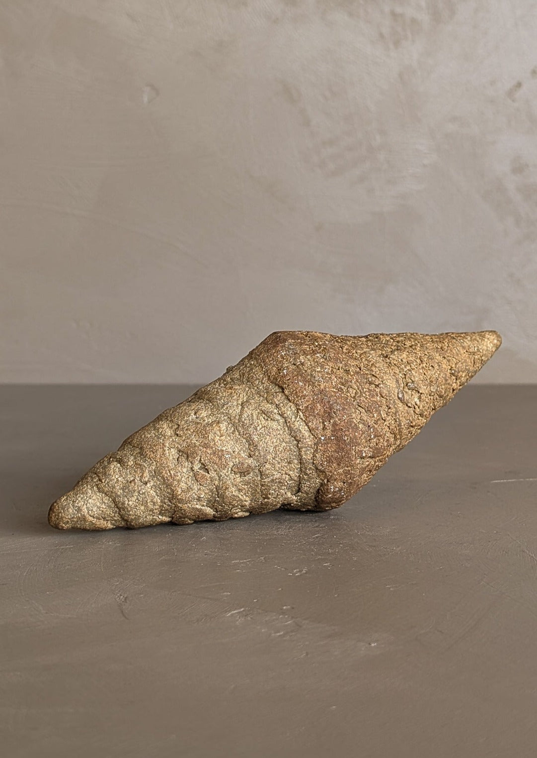 Handmade Neutral Textured Clay Rattle