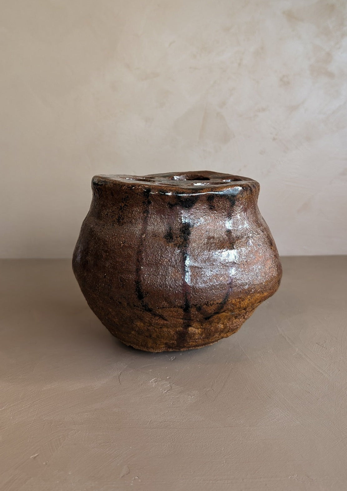 Unique Vintage Brutalist Studio Pottery Coiled Sculpture