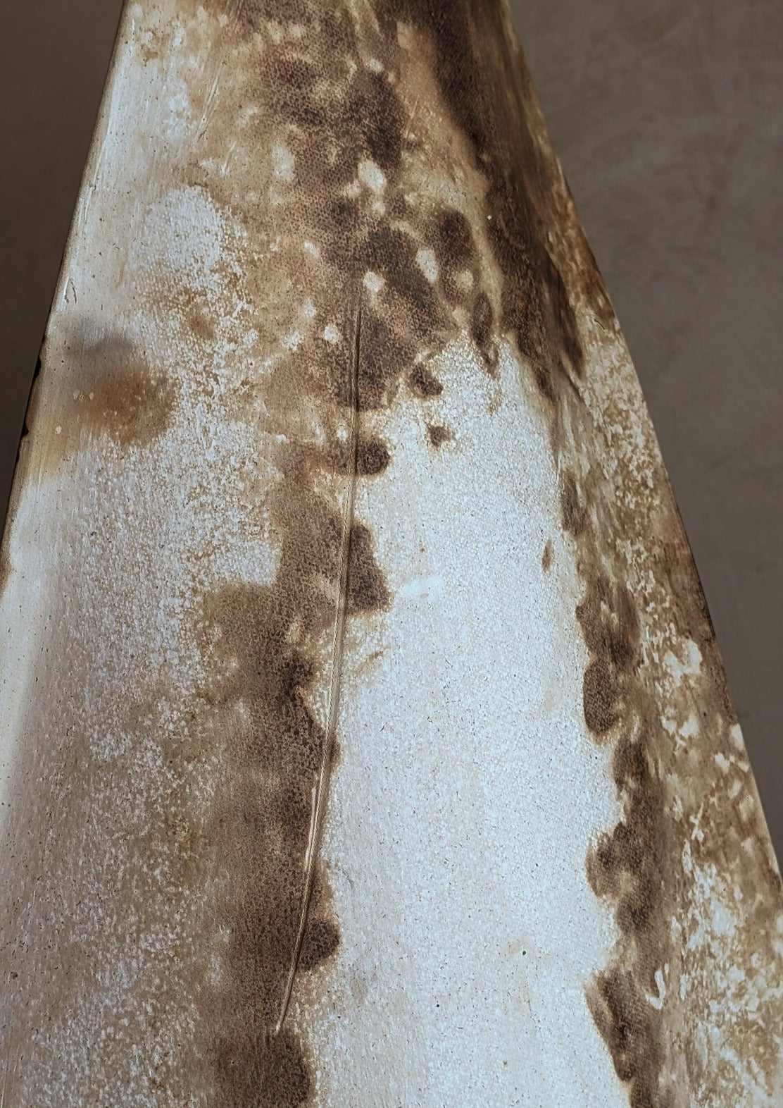 Neutral Signed Slab Pottery Sculptural Vessel