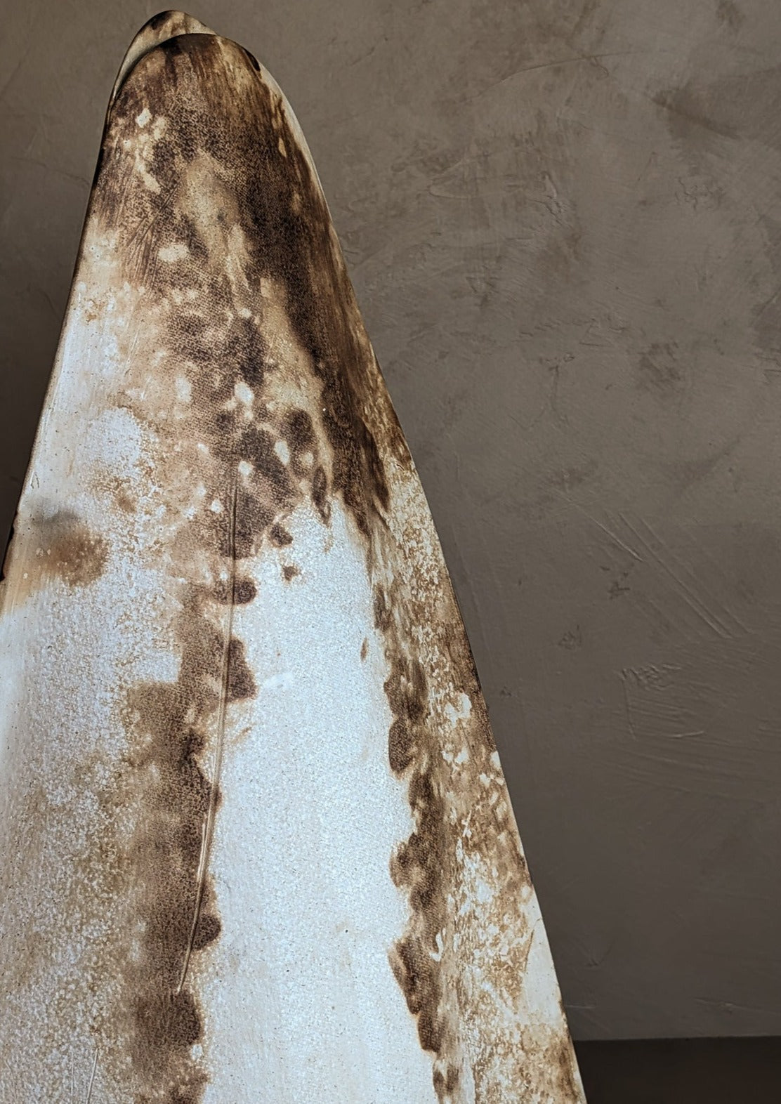 Neutral Signed Slab Pottery Sculptural Vessel