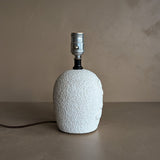 Petite Vintage White Textured Ceramic Lamp
