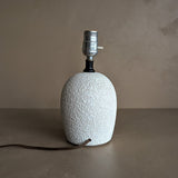 Petite Vintage White Textured Ceramic Lamp