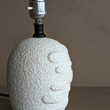 Petite Vintage White Textured Ceramic Lamp