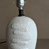 Petite Vintage White Textured Ceramic Lamp