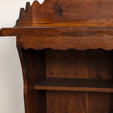 Handmade Vintage Freeform Brutalist Dark Wooden Desk/Table