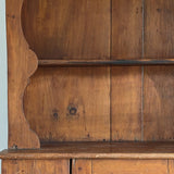 Vintage Wooden Hutch with Scalloped Detailing