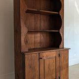 Vintage Wooden Hutch with Scalloped Detailing