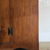 Vintage Wooden Hutch with Scalloped Detailing