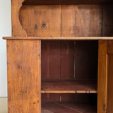 Vintage Wooden Hutch with Scalloped Detailing