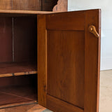 Vintage Wooden Hutch with Scalloped Detailing