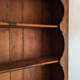 Vintage Wooden Hutch with Scalloped Detailing