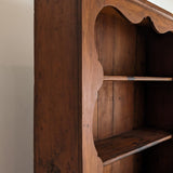 Vintage Wooden Hutch with Scalloped Detailing