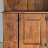 Vintage Wooden Hutch with Scalloped Detailing