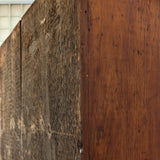 Vintage Wooden Hutch with Scalloped Detailing