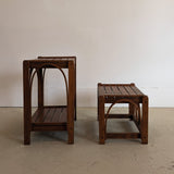 Handmade Amish Bentwood Side Tables - Tall and Short