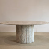 1966 Vintage Italian Oval Marble Dining Table