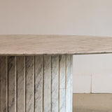 1966 Vintage Italian Oval Marble Dining Table