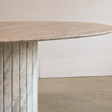 1966 Vintage Italian Oval Marble Dining Table