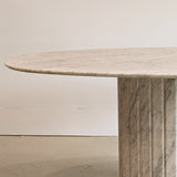 1966 Vintage Italian Oval Marble Dining Table