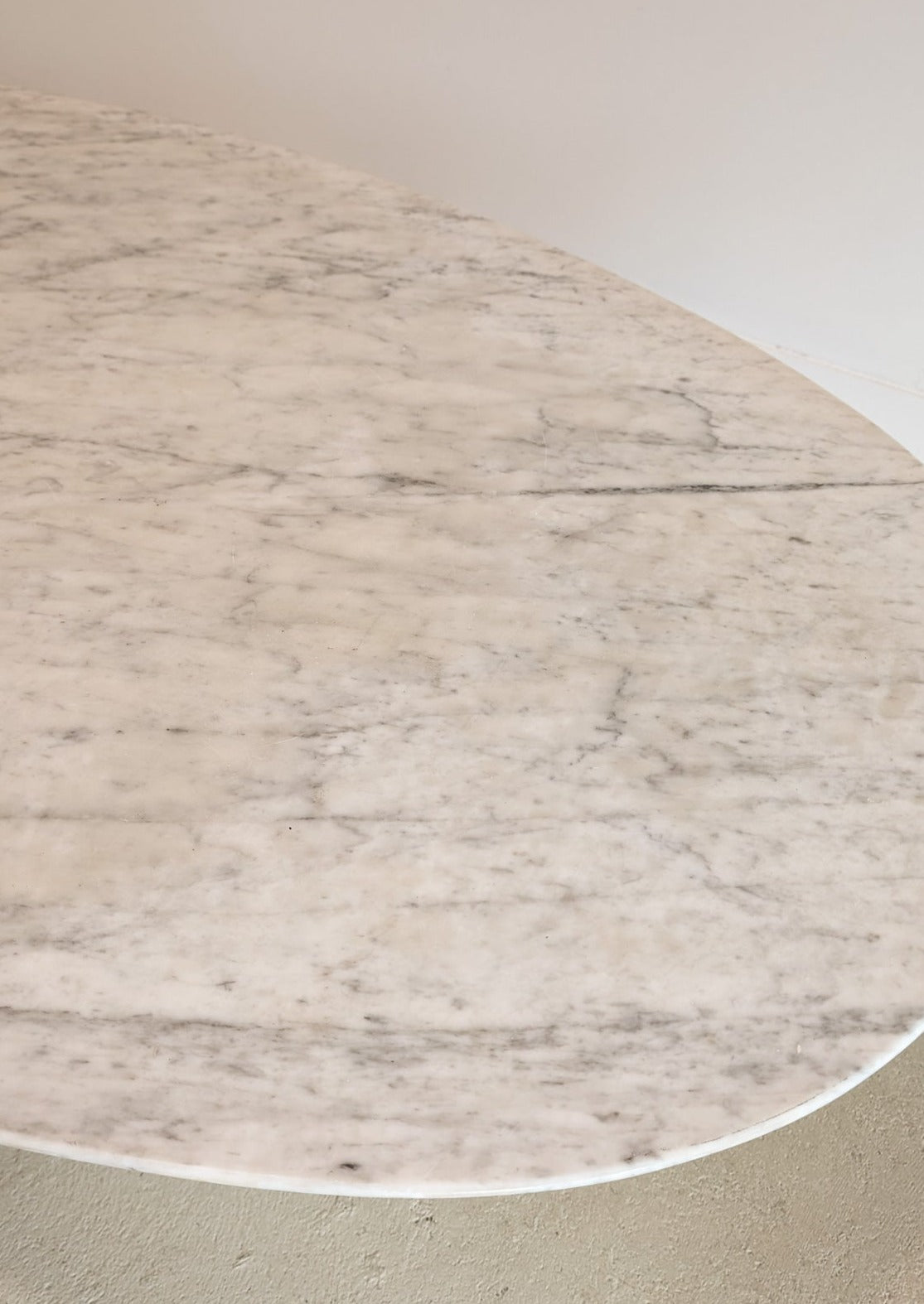 1966 Vintage Italian Oval Marble Dining Table