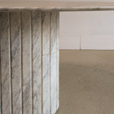 1966 Vintage Italian Oval Marble Dining Table