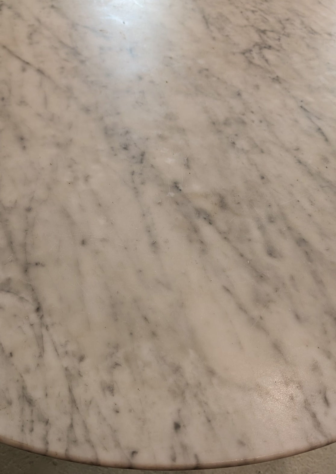 1966 Vintage Italian Oval Marble Dining Table