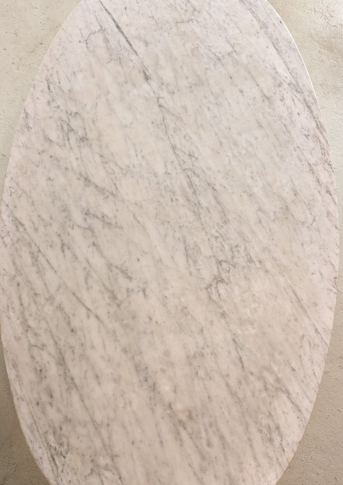 1966 Vintage Italian Oval Marble Dining Table