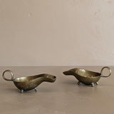 Petite Vintage Chinese Brass Footed Bowl - Sold Separately