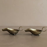Petite Vintage Chinese Brass Footed Bowl - Sold Separately