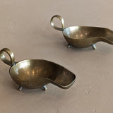 Petite Vintage Chinese Brass Footed Bowl - Sold Separately