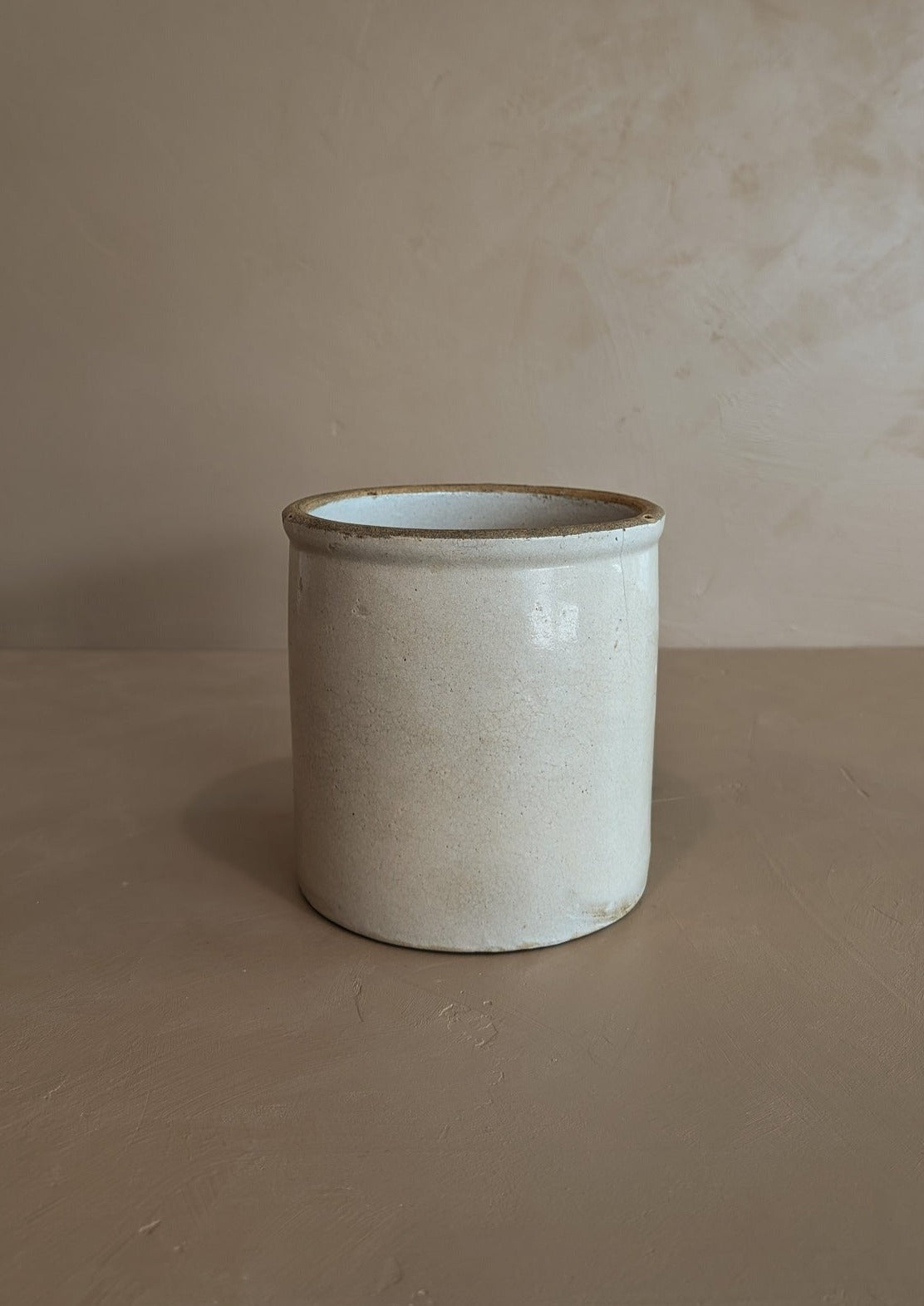Large Antique Salt-Glazed Crock
