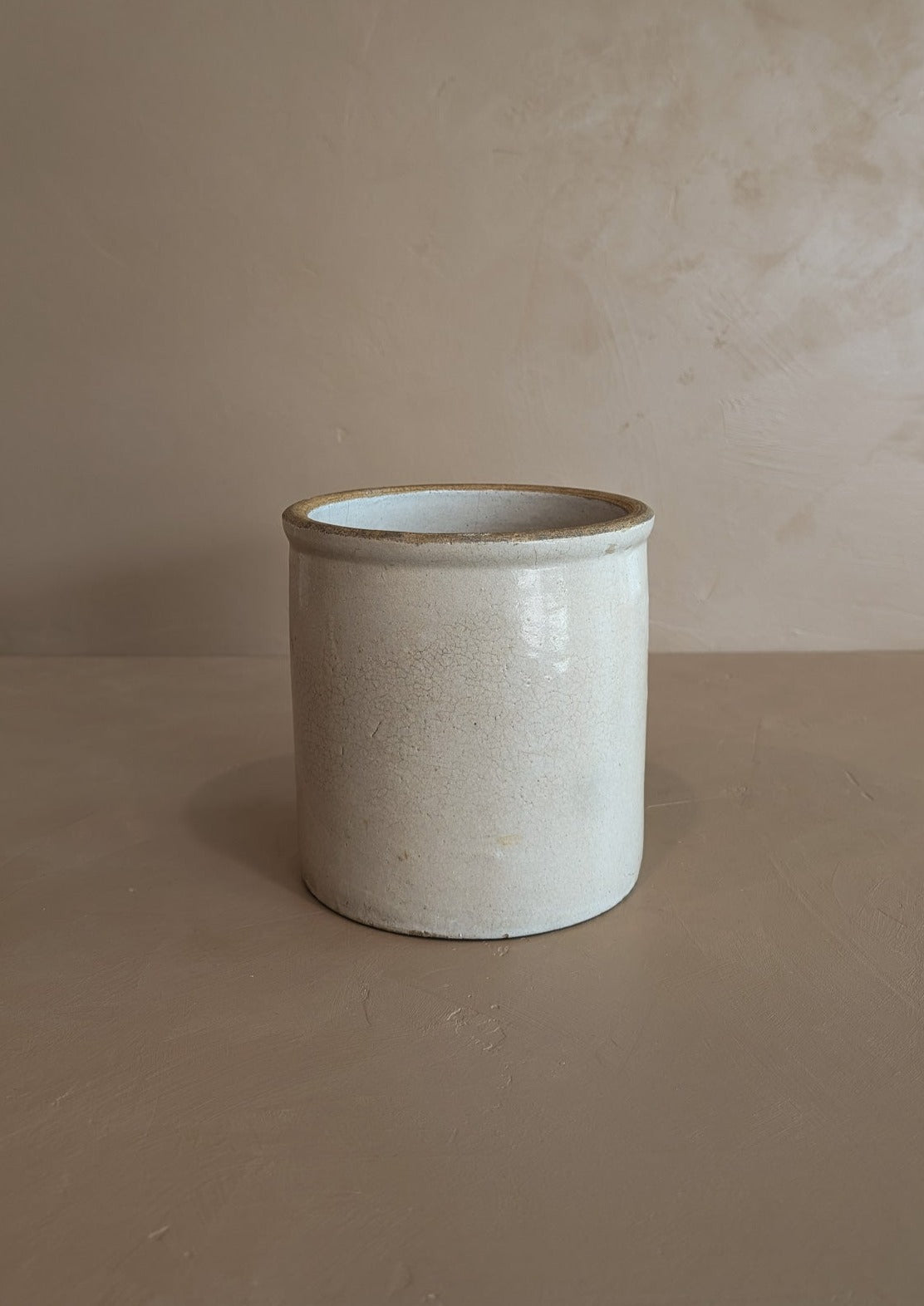 Large Antique Salt-Glazed Crock