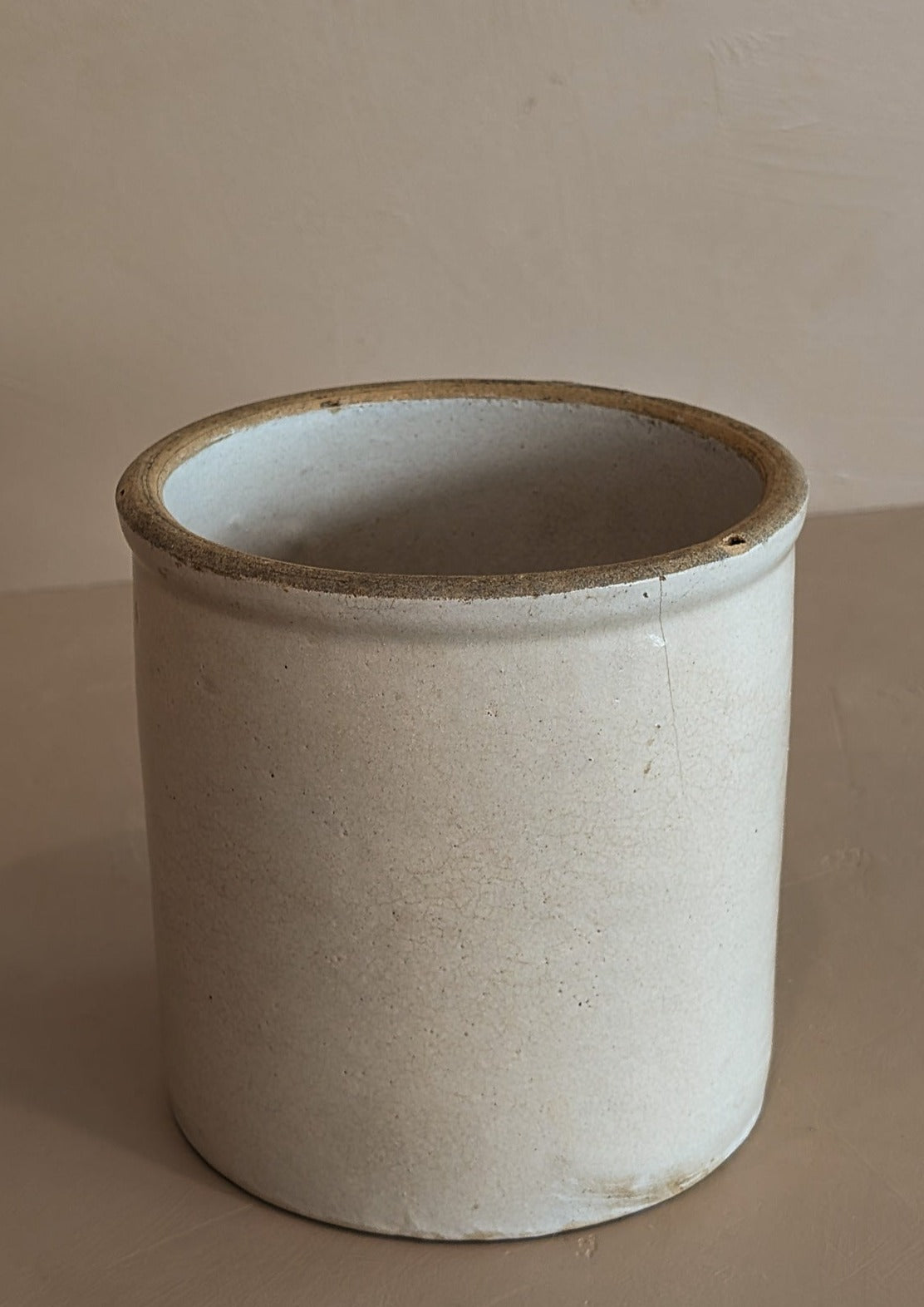 Large Antique Salt-Glazed Crock