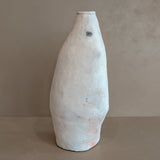 Signed Large Vintage Freeform Raku Pottery Vase